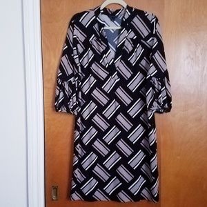 Banana Republic dress sz L black brown